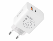 OBAL:ME Cestovní Nabíječka USB-A + USB-C 25W White
