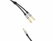 Audio kabel mini jack 3,5 mm na 2x jack 6,35 mm samec Vention BARHL 10 m