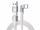 STATIK PowerPivot Pro rotating 2-in-1 USB-C Cable White 2m