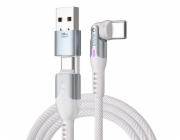 STATIK PowerPivot Pro rotating 2-in-1 USB-C Cable White 2m