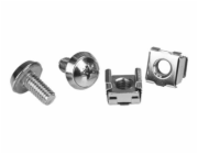 StarTech.com Rack Screws - 20 Pack - Installation Tool - 12 mm M6 Screws - M6 Nuts - Cabinet Mounting Screws and Cage Nuts (CABSCRWM620) - Šrouby a matice pro regál - stříbrná (balení 20)