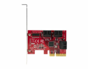 StarTech.com SATA PCIe Card, 6 Port PCIe SATA Expansion card, 6Gbps SATA Card, Low/Full Profile, Stacked SATA Connectors, ASM1166 Non-Raid SATA Controller Card - PCI Express to SATA Converter - Řadič 