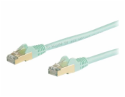 StarTech.com 7m CAT6A Ethernet Cable, 10 Gigabit Shielded Snagless RJ45 100W PoE Patch Cord, CAT 6A 10GbE STP Network Cable w/Strain Relief, Aqua, Fluke Tested/UL Certified Wiring/TIA - Category 6A - 
