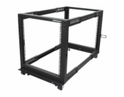 StarTech.com 12U 19" Open Frame Server Rack, 4 Post Adjustable Depth 23-41" Mobile, Free Standing Rolling Network/Computer Equipment Data Rack, Dell PowerEdge, HP ProLiant ThinkServer - Adjustable Ser