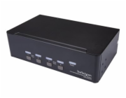 StarTech.com DisplayPort KVM - 4 port - 4K 60Hz - Dual Monitor KVM - DisplayPort Switch - KVM DisplayPort - Desktop KVM Switch (SV431DPDDUA2) - Přepínač KVM / audio / USB - 4 x KVM / zvuk / USB - 1 mí