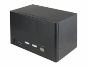 Startech 2 Port Quad Monitor DisplayPort KVM Switch, 4K 60Hz UHD HDR, Desktop 4K DP 1.2 KVM with 2 Port USB 3.0 Hub (5Gbps) & 4x USB 2.0 HID Ports, Audio, Hotkey Switching, TAA - Keyboard/Video/Mouse 