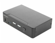 StarTech.com 2 Port HDMI KVM Switch, Single Monitor 4K 60Hz Ultra HD HDR, Desktop HDMI 2.0 KVM Switch with 2 Port USB 3.0 Hub (5Gbps) & 4x USB 2.0 HID Ports, Audio, Hotkey Switching, TAA - KVM with Fa