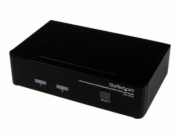 Startech 2 Port DisplayPort KVM Switch - 2560x1600 @60Hz - Dual Port DP USB, Keyboard, Video, Mouse Switch Box w/ Audio for Computers and Monitors (SV231DPUA) - Přepínač KVM / audio - 2 x KVM / zvuk -