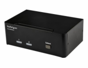 StarTech.com 2-Port DisplayPort KVM Switch - Dual-Monitor - 4K 60 - with Audio & USB Peripheral Support - DP 1.2 - USB Hub (SV231DPDDUA2) - Přepínač KVM / audio / USB - 2 x KVM / zvuk / USB - 1 místní