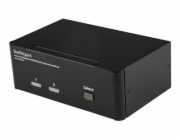 StarTech.com Dual Monitor DisplayPort KVM Switch - 2 Port - USB 2.0 Hub - Audio and Microphone - DP KVM Switch (SV231DPDDUA) - Přepínač KVM / audio - 2 x KVM / zvuk - 1 místní uživatel - desktop - pro