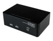 Startech 2 Port KVM Switch - DVI and VGA w/ Audio and USB 2.0 Hub - Dual Monitor / Display / Screen KVM Switch - DVI VGA (SV231DDVDUA) - Přepínač KVM / audio / USB - 2 x KVM / zvuk / USB - 1 místní už