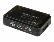 StarTech.com 2 Port USB VGA KVM Switch - Single VGA - Hot-key & Audio Support - 2048x1536 @60Hz KVM Switch - KVM Video Switch (SV211KUSB) - Přepínač KVM / audio - 2 x KVM / zvuk - 1 místní uživatel - 