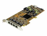 Startech 4 Port Gigabit PoE (Power over Ethernet) Card - PCIe Network Card - PoE / PoE+ Up to 25W Per Port - PCIe NIC - Gigabit Ethernet Card (ST4000PEXPSE) - Síťový adaptér - PCIe x4 - Gigabit Ethern