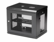 StarTech.com 2 Post 9U 19" Wall Mount Network Cabinet, Adjustable Depth 6-15" Locking IT Switch Depth Enclosure, Vented Computer/Electronics Equipment Data Rack w/ Shelf + Hook & Loop Tape - 19 Inch W