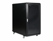 StarTech.com 22U Server Rack Cabinet with secure locking door - 4 Post Adjustable Depth (5.5" to 28.7") - 1768 lb capacity - 19 inch Portable Network Equipment Enclosure on wheels/casters (RK2236BKF) 