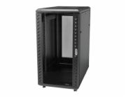 Startech 18U 19" Server Rack Cabinet, 4 Post Adjustable Depth (6-32")Locking Knock Down Network/Computer Equipment Enclosure, Mobile with Glass Door & Casters, HP ProLiant ThinkServer - Data Rack Encl