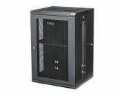 StarTech.com 18U 19" Wall Mount Network Cabinet, 16" Deep Hinged Locking IT Network Switch Depth Enclosure, Assembled Vented Computer Equipment Data Rack with Shelf & Flexible Side Panels - 18U Vented