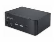 StarTech.com 2-Port Dual-Monitor DisplayPort KVM Switch, 8K 60Hz / 4K 144Hz, DP 1.4, 2x USB 10Gbps Ports, 4x USB HID Ports, Hotkey Switching, TAA Compliant - Přepínač KVM / audio / USB - 2 x KVM / zvu