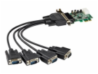 Startech 4-port PCI Express RS232 Serial Adapter Card, PC...