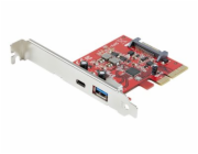 Startech 2-Port 10Gbps USB-A & USB-C PCIe Card, USB 3.1 Gen 2 PCI Express Type C/A Host Controller Card Adapter, USB 3.2 Gen 2x1 PCIe Desktop Expansion Add-On Card, Windows/macOS/Linux - Full/Low-Prof