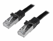 Startech 5m CAT6 Ethernet Cable, 10 Gigabit Shielded Snagless RJ45 100W PoE Patch Cord, CAT 6 10GbE SFTP Network Cable w/Strain Relief, Black, Wiring is UL Certified/TIA - Category 6 - 26AWG (N6SPAT5M