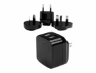 StarTech.com Travel USB Wall Charger - 2 Port - Black - U...