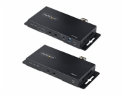 StarTech.com 4K HDMI over Fiber Extender Kit, 4K 60Hz up to 3300ft/1km (Single Mode) or 1000ft/300m (Multimode) LC Fiber Optic, HDR/HDCP, Audio/RS232/IR Extender, HDMI Video Extender - Transmitter and