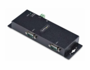 Startech 2P Serial to Ethernet Adapter, IP LAN to RS232 DB9 Converter - Kompaktní server - 2 porty - 100Mb LAN, RS-232 - montáž na stěnu/lištu DIN - kompatibilní s TAA
