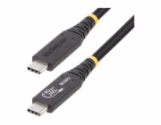 StarTech.com 1m (3.3ft) USB4 Cable, USB-IF Certified USB-C Cable, 40 Gbps - USB kabel - USB-C (M) do USB-C (M) - USB4 / Thunderbolt 3 / Thunderbolt 4 / DisplayPort 1.4 - 48 V - 5 A - 1 m - neobsahuje 