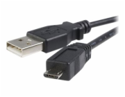 StarTech.com 1m Micro USB Cable A to Micro B - Kabel USB - USB (M) do Micro USB typ B (M) - USB 2.0 - 1 m - černá