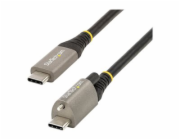StarTech 20in 50cm Top Screw Locking USB C Cable 10Gbps, USB 3.1/3.2 Gen 2 Type-C Cable, 100W (5A) Power Delivery Charging, DP Alt Mode, Single Screw Lock, USB-C to C Cord - Thunderbolt 3 Compatible (