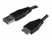 StarTech.com 0.5m 20in Slim USB 3.0 A to Micro B Cable M/M - Mobile Charge Sync USB 3.0 Micro B Cable for Smartphones and Tablets (USB3AUB50CMS) - Kabel USB - Micro-USB typu B (M) do USB typ A (M) - U