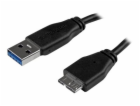 StarTech 15cm 6in Short Slim USB 3.0 A to Micro B Cable M...