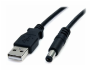 StarTech.com 3 ft USB to Type M Barrel 5V DC Power Cable - Power cable - USB (power only) (M) to DC jack 5.5 mm (M) - 3 ft - molded - black - USB2TYPEM - Elektrický kabel - USB (pouze napájení) (M) do