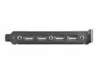 StarTech.com 4 Port USB A Female Slot Plate Adapter - USB...
