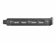 StarTech.com 4 Port USB A Female Slot Plate Adapter - USB panel - 4 pin USB Type A (F) (USBPLATE4) - Panel USB - USB (F) do 9 pinová IDC (F)