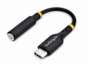 Startech USB-C Audio Adapter to 3.5mm TRRS Jack, Headphone Aux Dongle - Adaptér USB-C/jack sluchátek - USB-C s piny (male) do 4 pólový mini jack se zdířkami (female) - 12.7 cm - černá