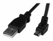 StarTech Down Angle Mini USB Cable - 2m - Black - USB A to Mini USB B - USB to Mini USB Cable - Mini USB Charger - USB A to Mini B (USBAMB2MD) - Kabel USB - USB (M) do mini-USB typ B (M) - USB 2.0 - 2