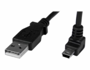 StarTech.com 1m Mini USB Cable Cord - A to Up Angle Mini B - Up Angled Mini USB Cable - 1x USB A (M), 1x USB Mini B (M) - Black (USBAMB1MU) - Kabel USB - USB (M) do mini-USB typ B (M) - 1 m - 90° kone