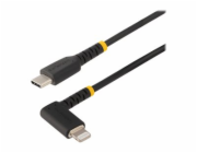 Startech 3ft (1m) Durable USB-C to Lightning Cable - Right-Angled Heavy Duty Aramid Fiber USB Type-C to Lightning Charging/Sync Cord - Apple MFi Certified - Rugged iPhone Lightning Cable - Kabel Light
