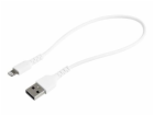StarTech.com 12 in(30cm) Durable White USB-A to Lightning...