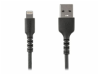 StarTech.com 6 ft(2m) Durable Black USB-A to Lightning Ca...
