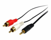 Startech 3 ft Stereo Audio Cable - 3.5mm Male to 2x RCA Male - heaDPhone jack to RCA - Mini jack to RCA - 3.5mm to RCA (MU3MMRCA) - Audio kabel - mini-phone stereo 3.5 mm s piny (male) do RCA x 2 s pi