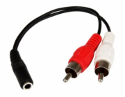Startech 6in RCA to 3.5mm Female Cable - Audio to RCA Cable - 3.5mm Female to 2x RCA Male - Aux to RCA - Stereo Audio Cable (MUFMRCA) - Audio kabel - RCA x 2 s piny (male) do mini-phone stereo 3.5 mm 