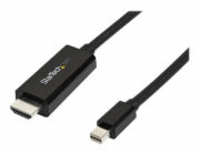StarTech.com Mini DisplayPort to HDMI Adapter Cable - mDP to HDMI Adapter with Built-in Cable - Black - 3 m (10 ft.) - Ultra HD 4K 30Hz (MDP2HDMM3MB) - Kabel adaptéru - Mini DisplayPort s piny (male) 