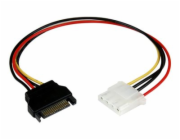 StarTech.com 12in SATA to LP4 Power Cable Adapter F/M - SATA to LP4 Power Adapter - SATA Female to LP4 Male Power Cable - 12 inch (LP4SATAFM12) - Adaptér napájení - 4 pinové interní napájení (F) do SA
