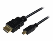 StarTech.com 0.5m High Speed HDMI Cable with Ethernet HDMI to HDMI Micro - Kabel HDMI s ethernetem - HDMI s piny (male) do 19 pin micro HDMI Type D s piny (male) - 50 cm - černá