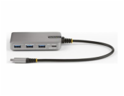 StarTech.com 4-Port USB-C Hub with USB-C DP Alt Mode Video Output 4K 60Hz, 3x USB-A, 1x USB-C, 100W Power Delivery Pass-Through, USB 3.2 Gen 2 (10Gbps), Portable USB Type-C to USB Type-A/C - 1ft (30cm