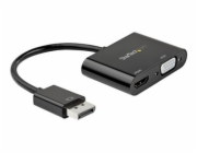 StarTech.com DisplayPort to HDMI VGA Adapter, DisplayPort 1.2 HBR2 to HDMI 2.0 (4K 60Hz) or VGA 1080p Converter Dongle, DP to HDMI or VGA Monitor Adapter, Digital Video Display Adapter - Multiport Vid