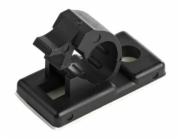 StarTech.com 100 Adhesive Cable Management Clips Black, Network/Ethernet/Office Desk/Computer Cord Organizer, Sticky Cable/Wire Holders, Nylon Self Adhesive Clamp UL/94V-2 Fire Rated - Nylon 66 Plasti